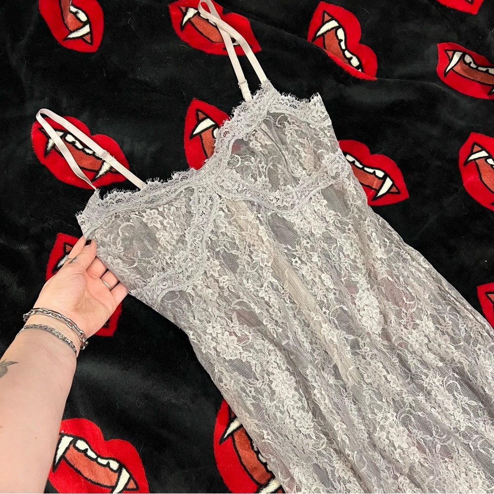 Current Mood x Dolls Kill - BLIND INTUITION MAXI DRESS - GRAY - Picture 5 of 7